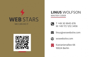 Werbung & Design-Visitenkarte QR Style Version-1