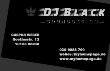 Visitenkarten Sind Die Beste Werbung Fur Bar Club Diskothek Dj