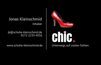 Schuhladen-Visitenkarte Dot Version-1