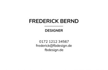 Werbung & Design-Visitenkarte Typo