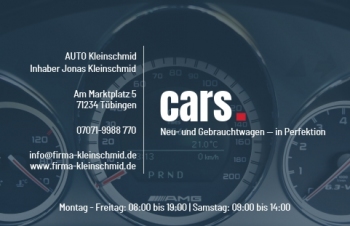 Autohandel-Visitenkarte Tune Up