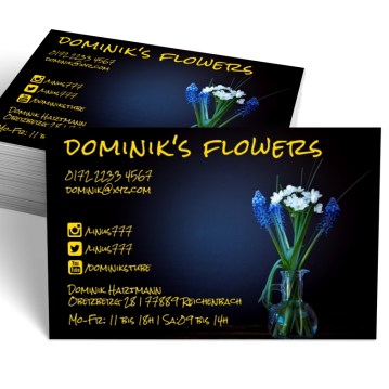 Blumen-Visitenkarte Social Me