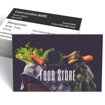 Lebensmittel-Visitenkarte Food Type