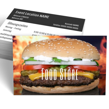 Lebensmittel-Visitenkarte Food Type