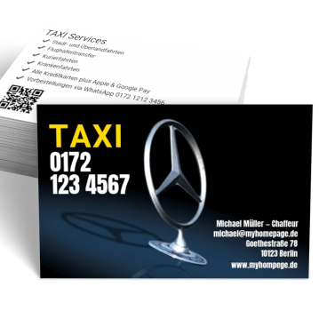 Taxi-Visitenkarte TAXI