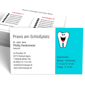 Zahnarzt-Visitenkarte Praxis