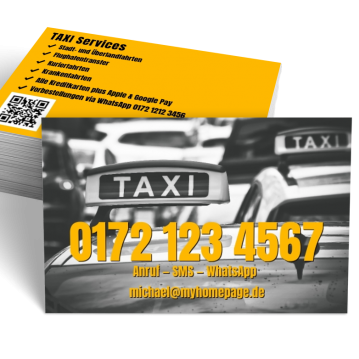 Taxi-Visitenkarte TAXI