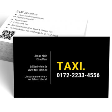 Taxi-Visitenkarte Dot
